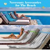 WUSJCOF 6 Pieces Beach Towel Holder Clips, Stretchable Towel Bands