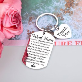 White Elephant Gifts, Work Besties Gifts for Women, Christmas Gifts Keychain for Coworker, Going Away Gifts for Coworkers, Coworker Appreciation Farewell Leaving Goodbye Gifts for Coworker Women