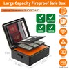 ENGPOW Fireproof Document Box with Lock, Fireproof Water Resistant Heat
