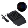 One Handed Gaming Keyboard USB Wired RGB Backlit 35 Keys