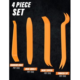 Xtremeauto 4PCS Trim Removal Tool Set – Car Trim Tool Kit for Radio, Door, Dashboard, Audio Installations – Non-Scratch Pry Tools for Interior Panel, Dash, Molding, Upholstery Repair