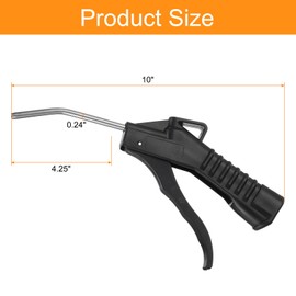 HARFINGTON 8pcs Air Blow Gun 4.25" High Flow Air Compressor Blow Gun with Angled Bent for Industrial Household Air Tools Removing Dust Cleaning