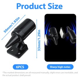 JAWUZ Pack of 6 Deer Whistles Ultrasound, Wild Warning for Car, Deer Whistles, Ultrasonic Wildlife Warning, Prevent Cars and Motorcycles From Being Driven by Wild Animals (A)