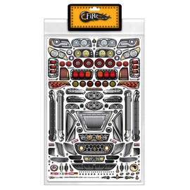 FIRE BRAND RC® Remix™ Off-Road Body RC Decals - Multi-Fit Vinyl Sheet (8.5" x 14") - Fits 1:10 Scale RC Truck or Buggy - Die-Cut for Easy Application