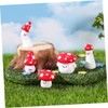 Kisangel 5sets Resin Mini Mushrooms Hard Non-deforming Perfect for Outdoor