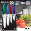 Vos Ceramic Knife Set with Block, Ceramic Knives Set For