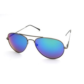ColorViper Classic Aviator Frame Sunglasses 100% UV Protection (6326 mwdium, gunmetal/green blue mirror lens, one size)