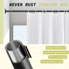 Shower Curtain Rod 31-100 In Adjustable Pole Heavy Duty Matte