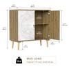 Giluta Accent Cabinet with 2 Doors,Storage Cabinet with Adjustable Shelf,Decorative