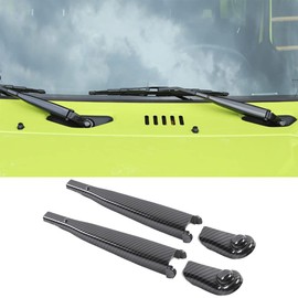 ZTYCLI Rain Wiper Decorative Cover for Suzuki Jimny JB74 JB64 (Suzuki Jimny) 2019 2020 2021 2022 Wiper Trim Cover Exterior Parts Custom Accessories Fashion (Carbon Style)