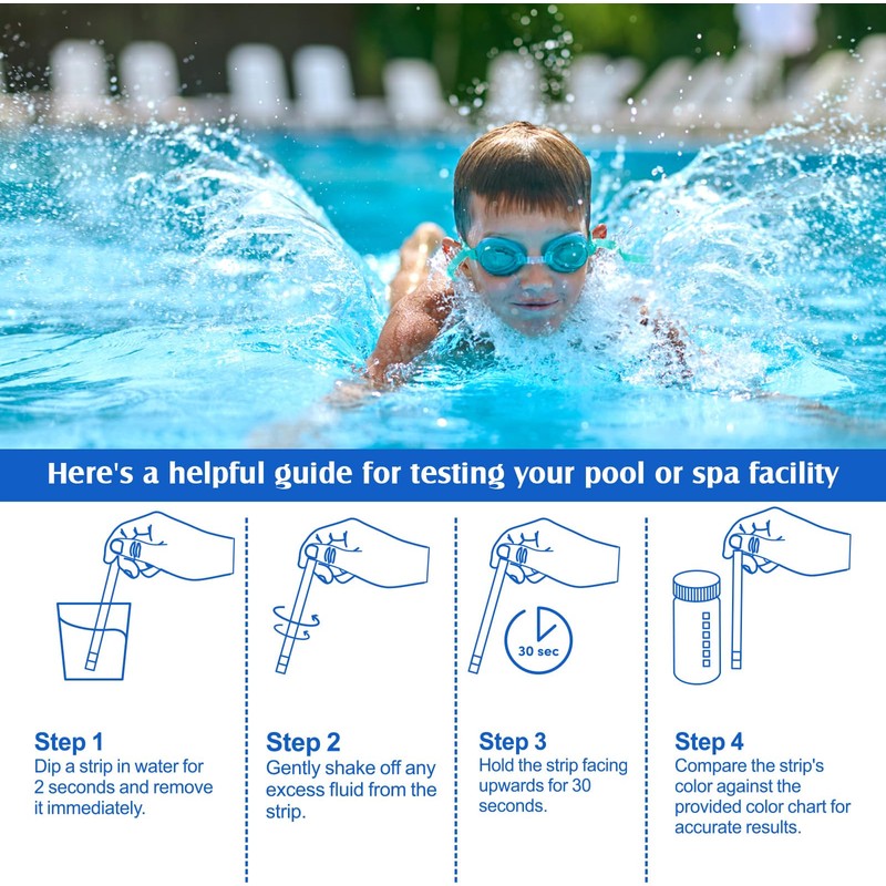 Hot Tub Test Strips 7-In-1 (150Pcs)| Ph Test Strips For
