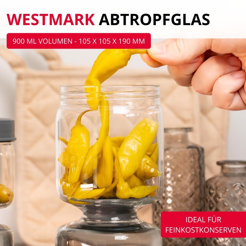 Westmark 1 Piece Drip Jar - Multifunctional Insert Jar for