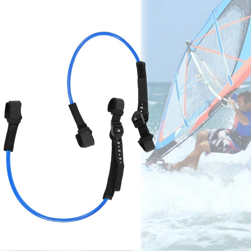 EVTSCAN Surfing Leash String,2PCS 28‑34inch Black Adjustable Safety Windsurfing Harness