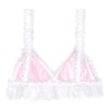 Satini Sissy Frilly Lace Fitted Sheer Bralette (Baby Pink -