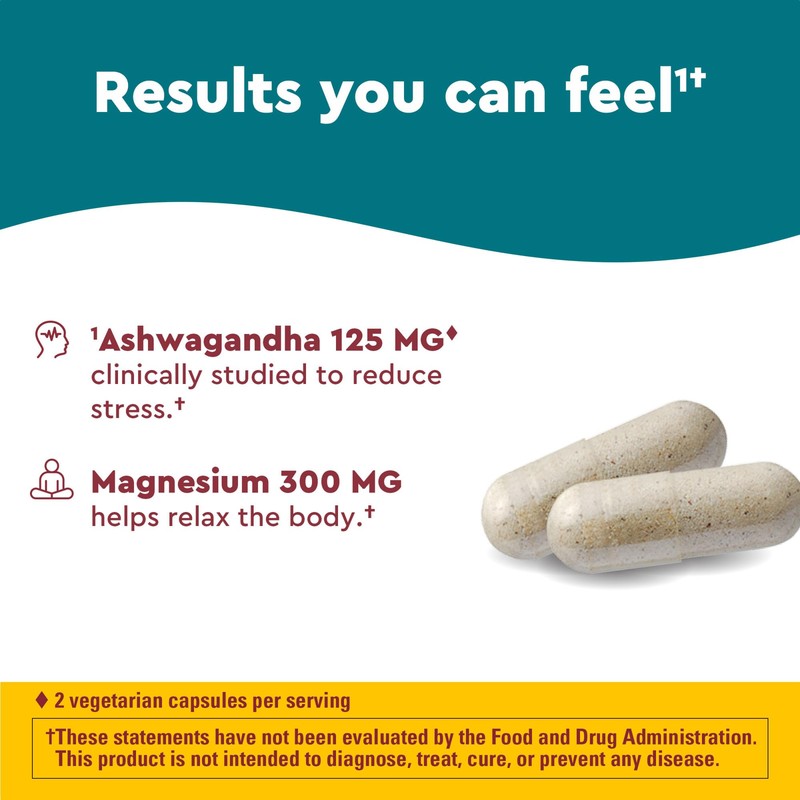 Nature Made Wellblends Calm & Relax, Ashwagandha 125mg, Magnesium 300