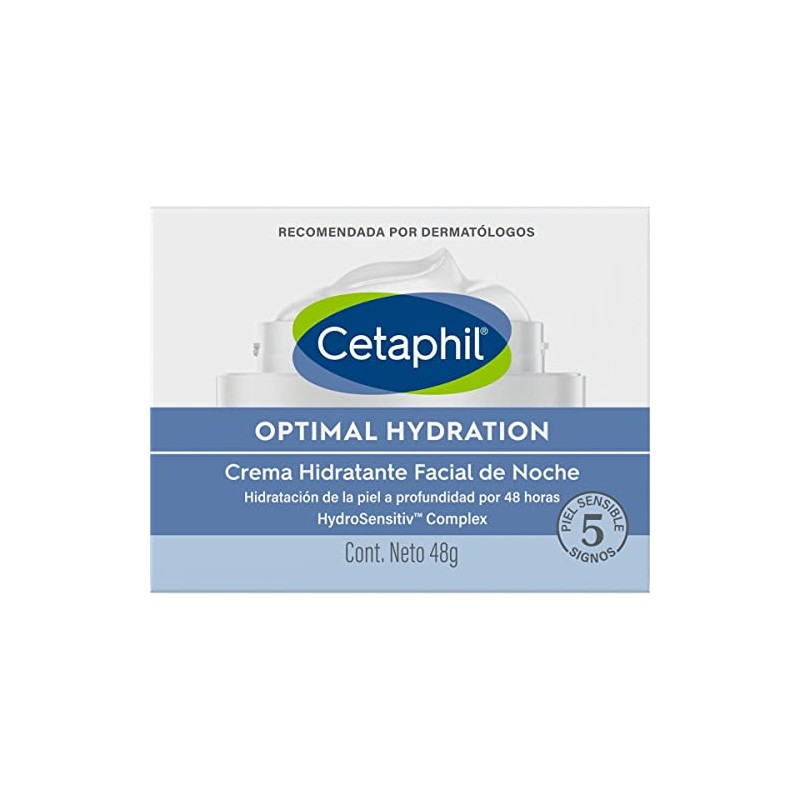 Cetaphil Optimal Hydration Crema Noche Ácido Hialurónico Piel Sensible Hydrosensitiv