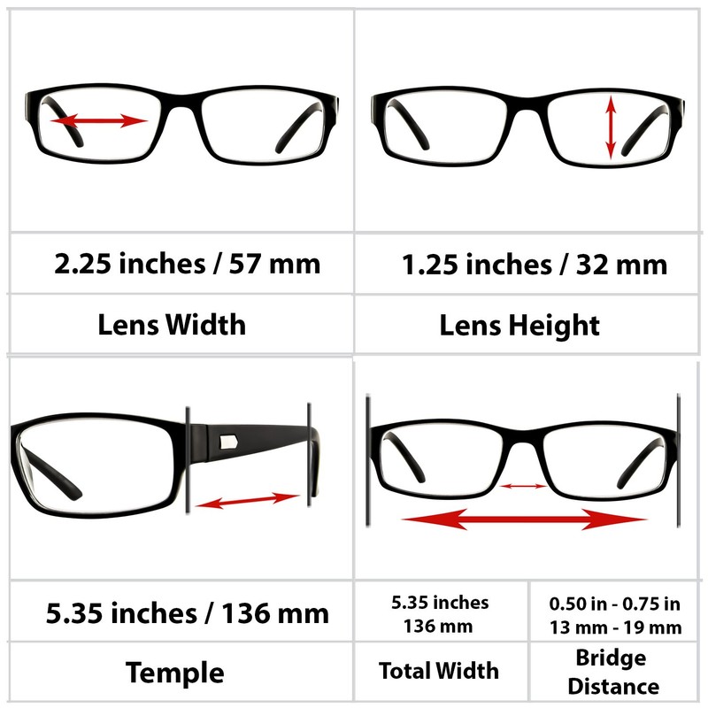 TruVision Readers Reading Glasses - 9504H - 3 Pack -