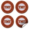 Pixel Miner TNT Themed Thank You Sticker Labels for Kids,