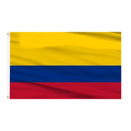 AhfuLife Colombia Flag 150 x 90 cm, 1 Piece Colombian Flag Bright Colours with Brass Eyelets, Colombia Decorative Flag for 2025 Football World Cup Olympic National Day Street Party Bar Decoration