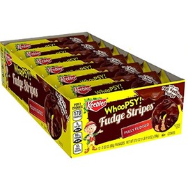 Keebler Whoopsy! Fudge Stripes Cookies, Four Cookies, 2.32 Ounce Pack - 12 Packs