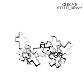 Nail Nara OpeRa Nail Deco Curve Stud_s11.Curve Cross Chain_Silver (S2239292) / OpeRa 네일데코 커브 스터드_s11.커브 크로스체인_실버 (S2239292)