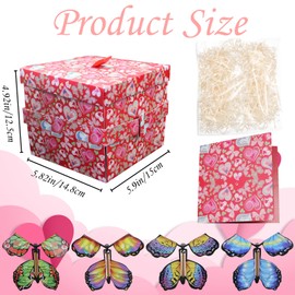 WUEURU Butterfly Explosion Gift Box,Flying Butterfly Surprise Gift Box,DIY Exploding Surprise Gift for birthdays, weddings, Mother's Day, Valentine's Day