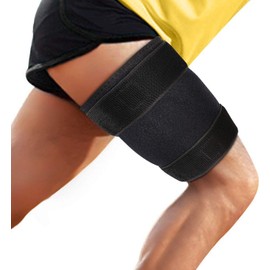 Thigh Brace Support, Neoprene Thigh Wrap Hamstring Compression Thigh Sleeve Adjustable Upper Leg Compression Sleeve Leg Slimmer for Women Men