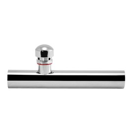 tecuro Wall pipe for odour trap siphon, straight, with pipe aerator, ventilation valve for washbasin, diameter 32 x 250 mm, brass, chrome-plated, 57553
