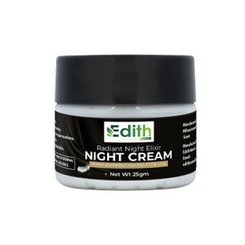 Edith Radiant Night Elixir Night Cream, 25gm-Nourishing for All Skin Types"-Organic & Paraben-Free Formula for Radiant Skin" | Dermatologist-Tested & Cruelty-Free"