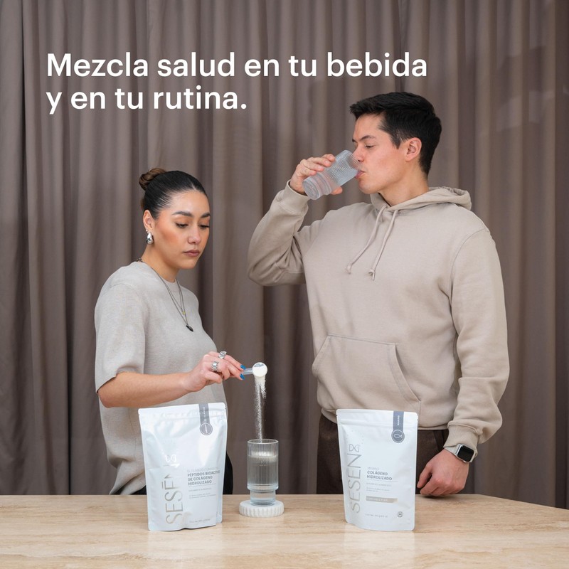 SESĒN Colágeno Hidrolizado en polvo + Vitamina C + Magnesio+