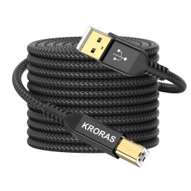 KRORAS USB 2.0 Printer Cable 25 feet USB Type A Male to B Male Scanner Cord High Spe...