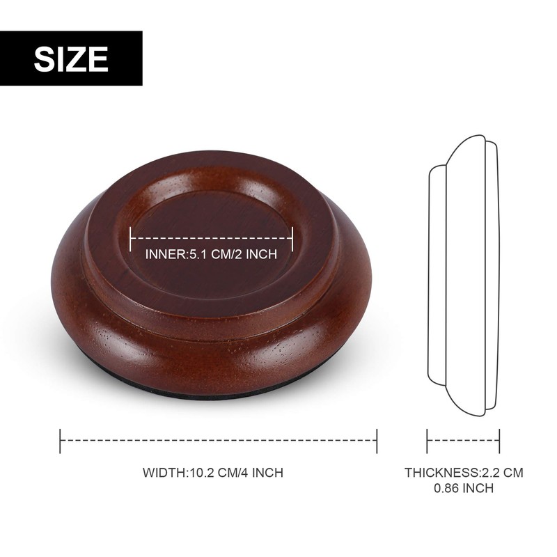 Hardwood Piano Caster Cups Floor Protector Solid Caster for Upright