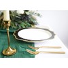 Decor Essentials Charger Plate Ceramic Scalloped Edge Gold Rimmed Dinnerware