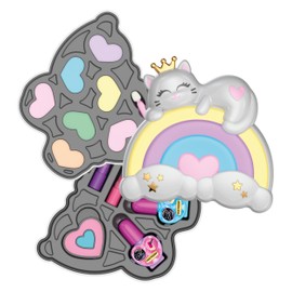 Clementoni Make-Up - Crazy Chic - Lovely Makeup Rainbow Case - Children Make Up Sets, Cosmetics For Teenager, Make Up For Girls Age 6, Creative Gift For Girls, Washable, 18793