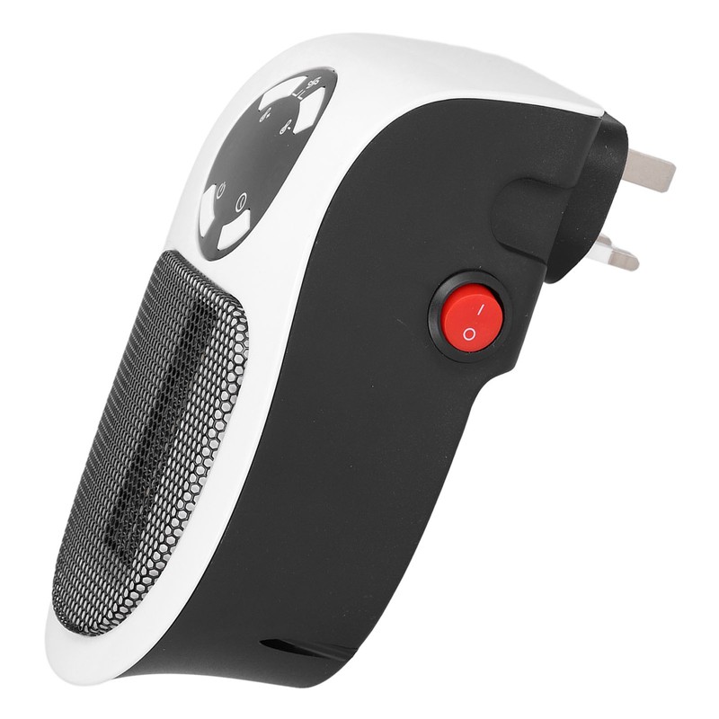 500W Black and White Mini Electric Heater Portable Wall Mounted