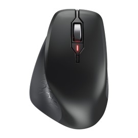 CHERRY Stream Mouse Comfort, Wireless Ergonomic Mouse with Rubberised Thumb Rest, Especially for Right-Handed Users, 2.4 GHz Radio, 6 Whisper Quiet Buttons, Black