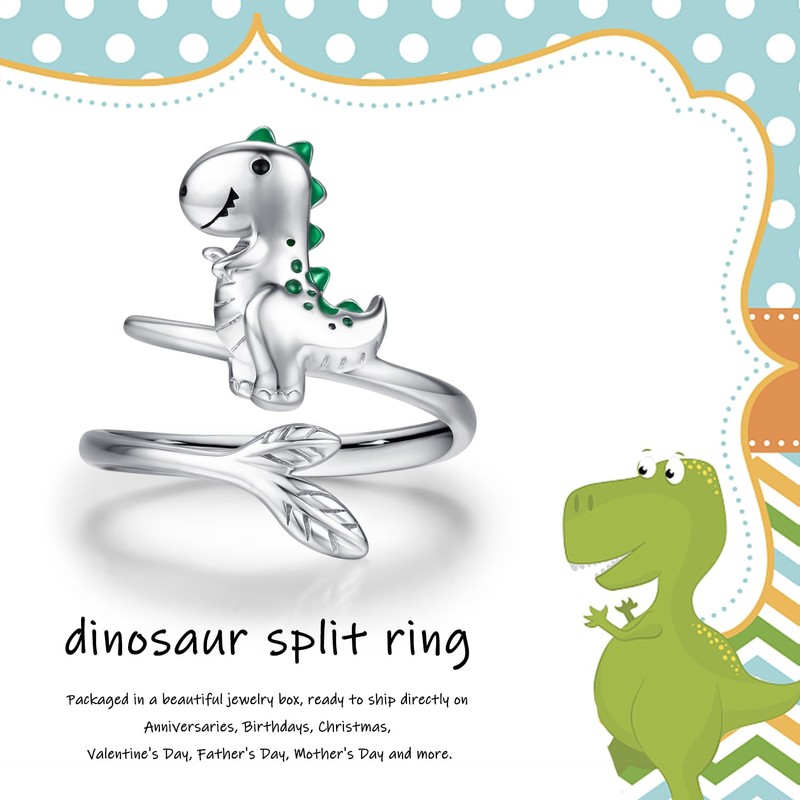 Freesloth Dinosaur Ring for Women 925 Sterling Silver Dinosaur Jewelry