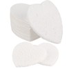 Pack of 60 White Heart Face Sponge for Cleaning and