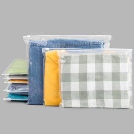 Svaldo Clear Swimsuit Organizer Bags, Ziplock Bags for Clothes, Bikini, Swimwear, Bathing Suit Storage, T Shirt Packaging, 12x8 inch, Pack of 25, 3 Mil with Vent Holes