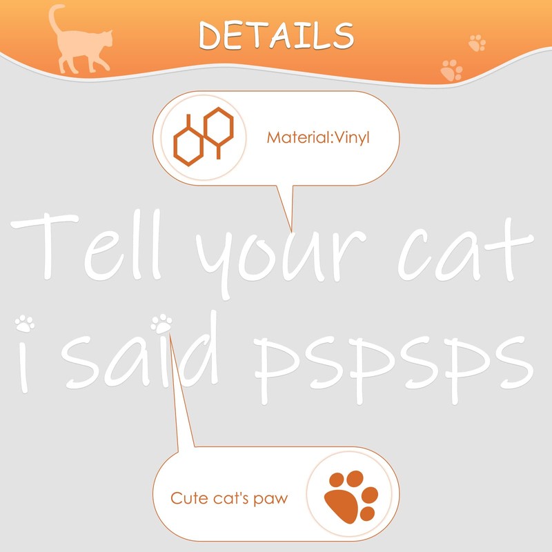 Aolamegs Tell Your Cat I Said Pspsps Stickers (2 Pack,