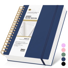 Spiral Notebook Journal, 360 Pages College Ruled Notebooks, Lined Thick Journals for Women Men,B5 Big Spiral Notebooks with 100GSM Paper, Spiral Bound Journal for Writing Work School Blue 7.6"×10"