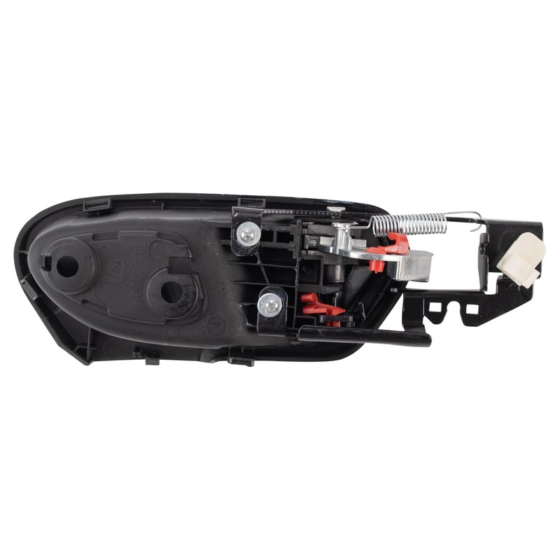 TRQ Left Interior Door Handle Black Housing with Silver Lever