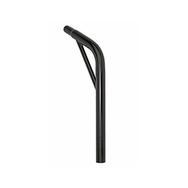 Alta Steel Lay Back Bike Seat Post with Support, Multiple Sizes & Colors (Black, 25.4mm)