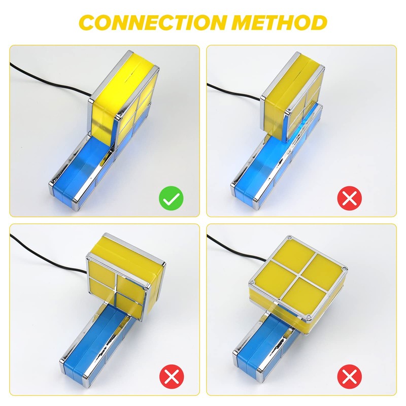 LOSCHEN Night Light, DIY Stackable LED 7 Colors Interlocking Induction