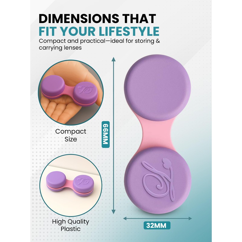 SPORTS WORLD VISION 3PC Purple Macaroon Contact Lens Case |
