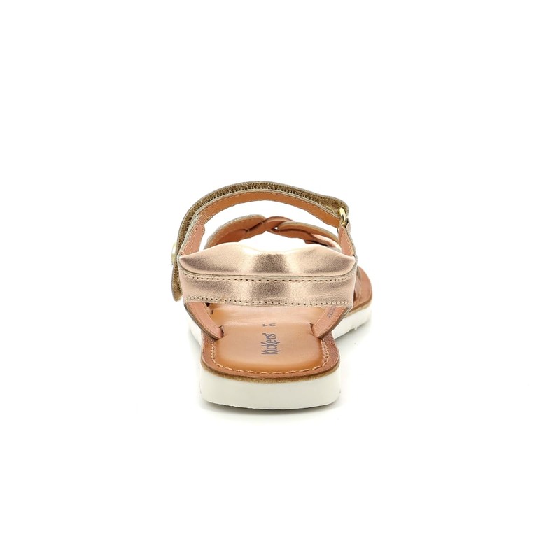Kickers Girls' Betty Sandal, Fluo Yellow Silver 72