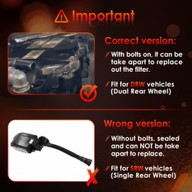 904-702 6.7L Crankcase CCV Filter, ONLY Compatible With DRW Type Ford 17-19 F250, F350, F450, F550, 16-19 F650, F750, NOT Fit SRW Type, CCV Engine Oil Filter Ventilation Breather, Replace OE#: FL2077