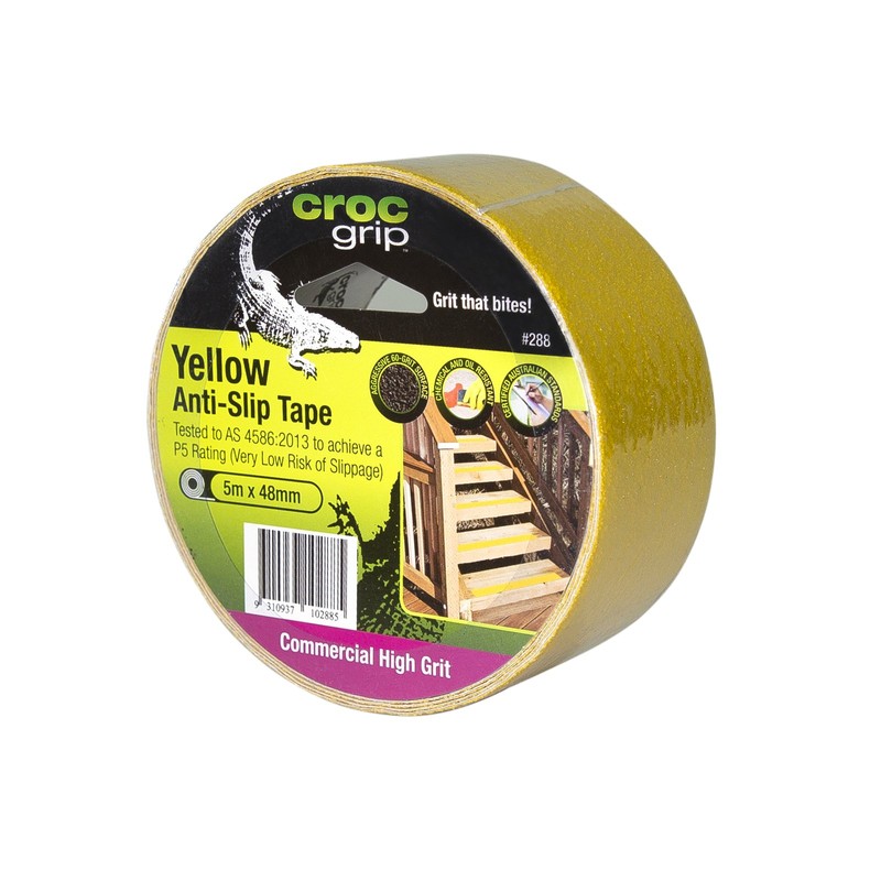 CROC grip Commercial High Grit Yellow Anti-Slip Tape -48mm x