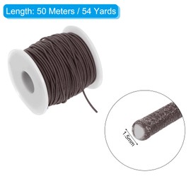 QUARKZMAN 1.5 mm Elastic Cord Elastic Thread Bead Cord for Jewellery Making Necklace Bracelet Beads 54 Yards Brown
