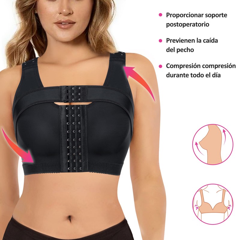 Eleady Sujetador con cierre delantero para mujer Sujetador postoperatorio moldeador